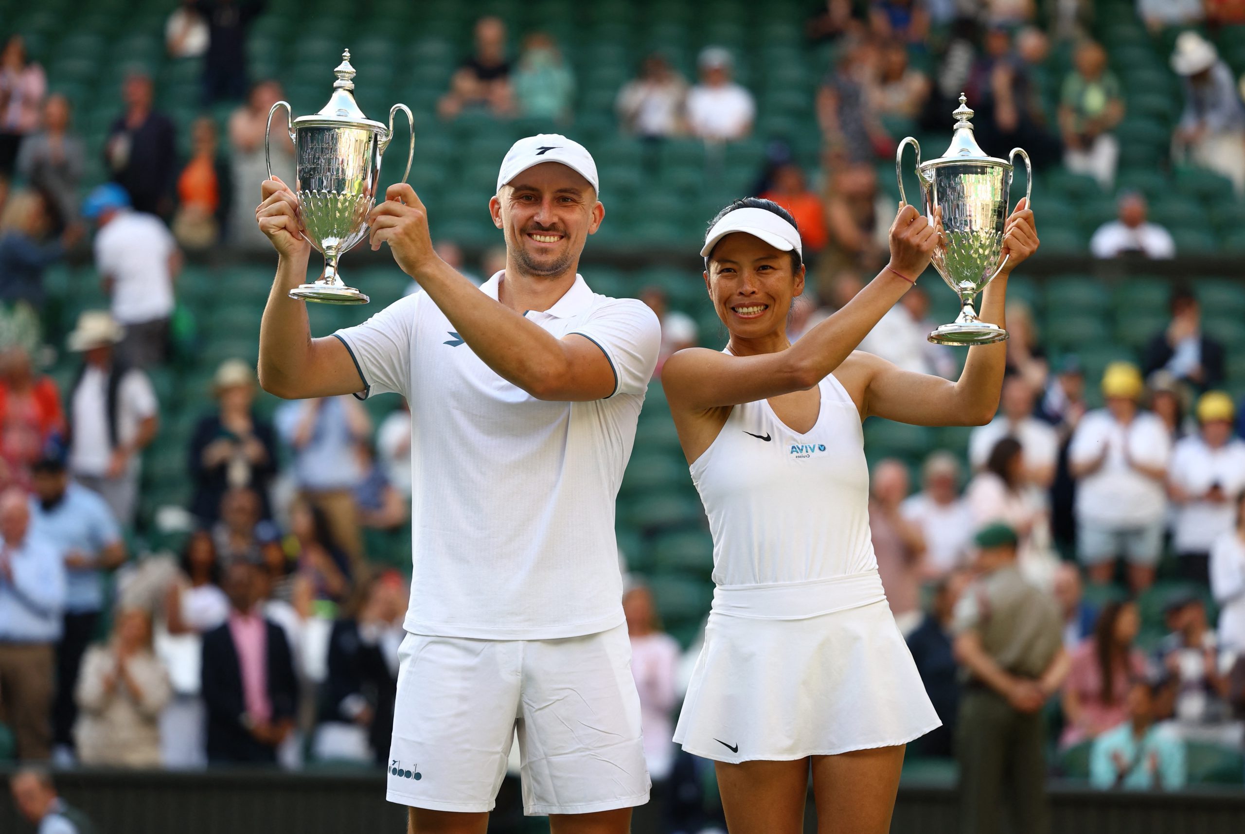 Hsieh, Zielinski win mixed doubles title at Wimbledon